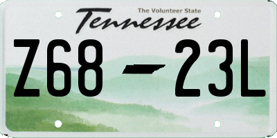 TN license plate Z6823L