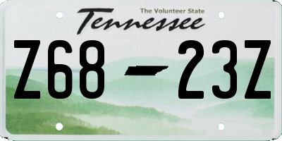TN license plate Z6823Z