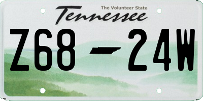 TN license plate Z6824W