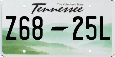 TN license plate Z6825L