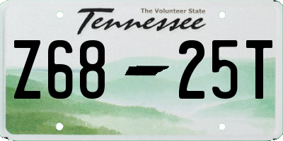 TN license plate Z6825T