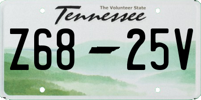 TN license plate Z6825V