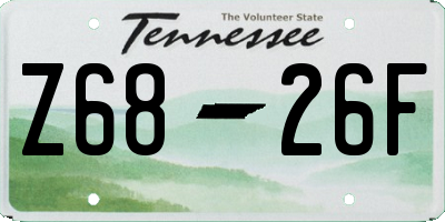 TN license plate Z6826F
