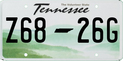TN license plate Z6826G