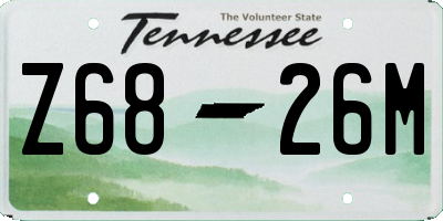 TN license plate Z6826M
