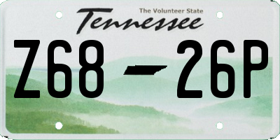 TN license plate Z6826P