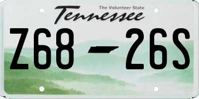 TN license plate Z6826S