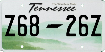 TN license plate Z6826Z