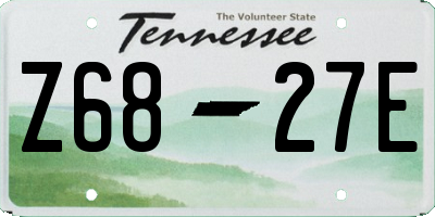 TN license plate Z6827E