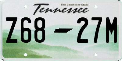 TN license plate Z6827M