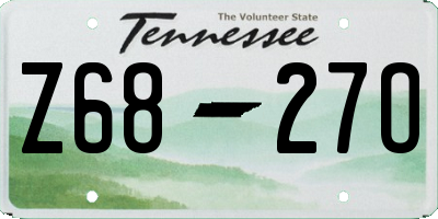 TN license plate Z6827O