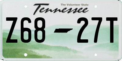 TN license plate Z6827T