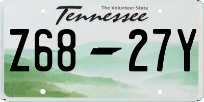 TN license plate Z6827Y