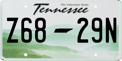 TN license plate Z6829N