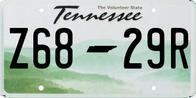 TN license plate Z6829R