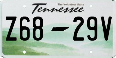TN license plate Z6829V