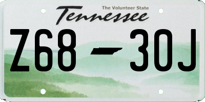 TN license plate Z6830J