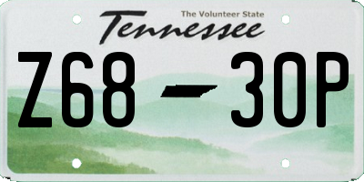 TN license plate Z6830P