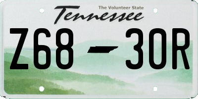 TN license plate Z6830R