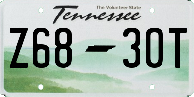 TN license plate Z6830T