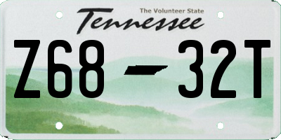 TN license plate Z6832T