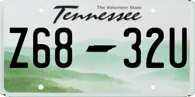 TN license plate Z6832U