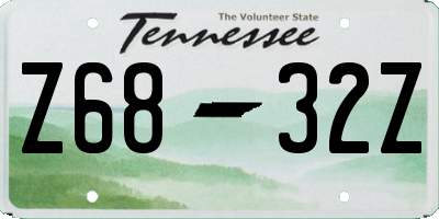 TN license plate Z6832Z