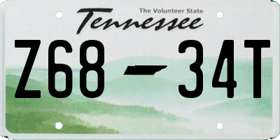 TN license plate Z6834T