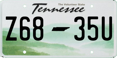 TN license plate Z6835U