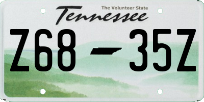 TN license plate Z6835Z