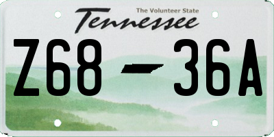 TN license plate Z6836A