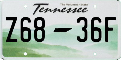 TN license plate Z6836F