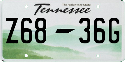 TN license plate Z6836G