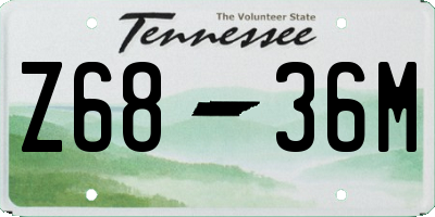 TN license plate Z6836M
