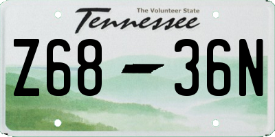 TN license plate Z6836N