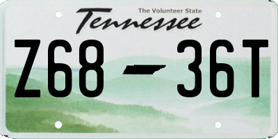 TN license plate Z6836T