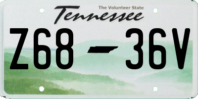 TN license plate Z6836V