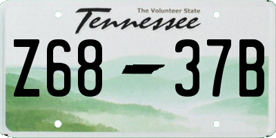 TN license plate Z6837B