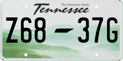TN license plate Z6837G