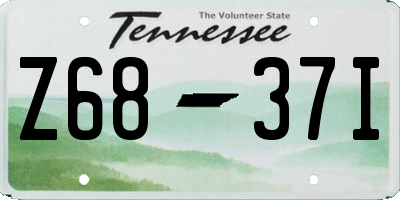 TN license plate Z6837I