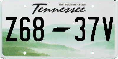 TN license plate Z6837V