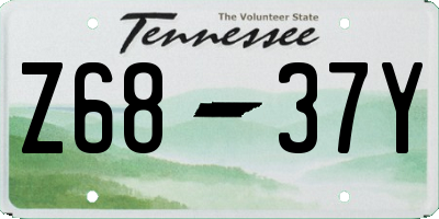 TN license plate Z6837Y