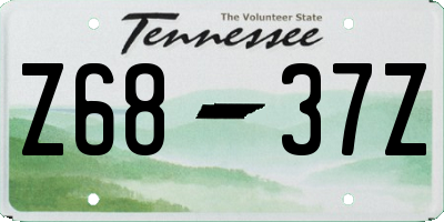 TN license plate Z6837Z