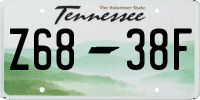 TN license plate Z6838F