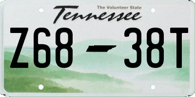 TN license plate Z6838T