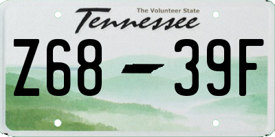 TN license plate Z6839F