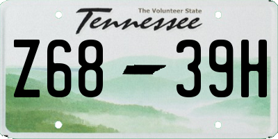 TN license plate Z6839H
