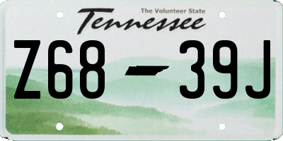 TN license plate Z6839J