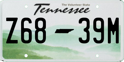 TN license plate Z6839M