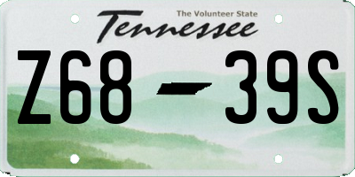 TN license plate Z6839S